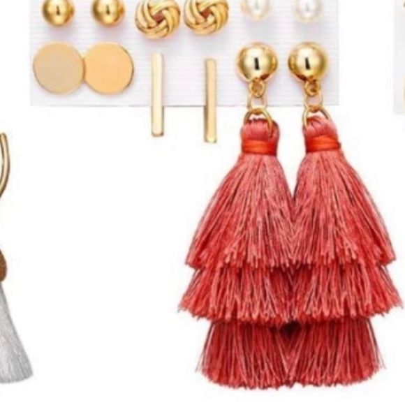 New Fashion Earrings 6 Pack Gold Post & Stud Earring Set - Picture 3 of 6